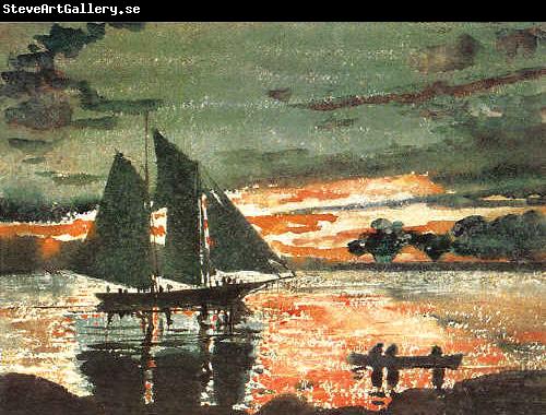 Winslow Homer Sunset Fires